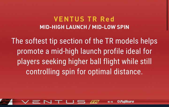 Fujikura Ventus Red TR – Limitless Golf