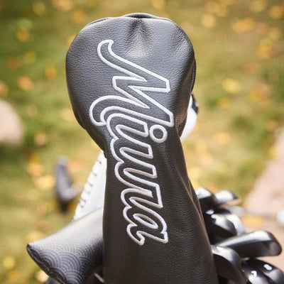 Black Leather Miura Script Fairway Headcover