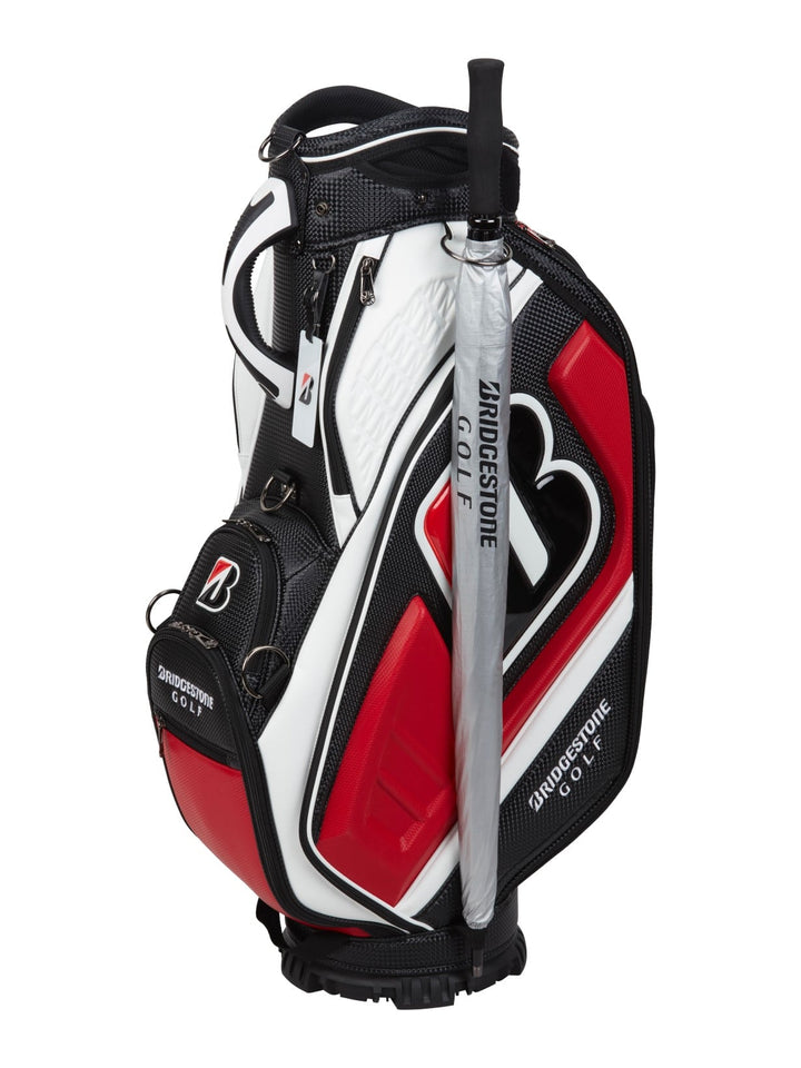 BRIDGESTONE GOLF キャディバッグ ホワイト/レッド/ブラック BRIDGESTONE（ブリヂストン） BRIDGESTONE GOLF 軽量モデル キャディ