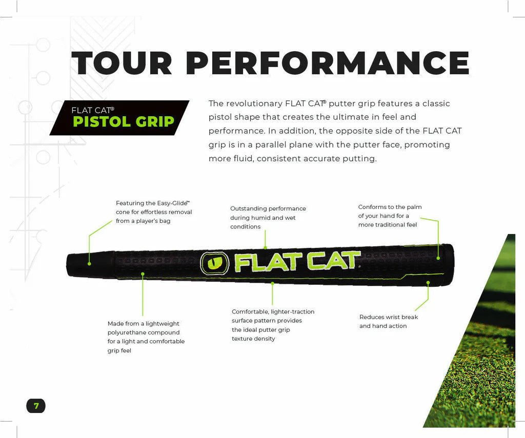 Flat Cat Putter Grip - Pistol