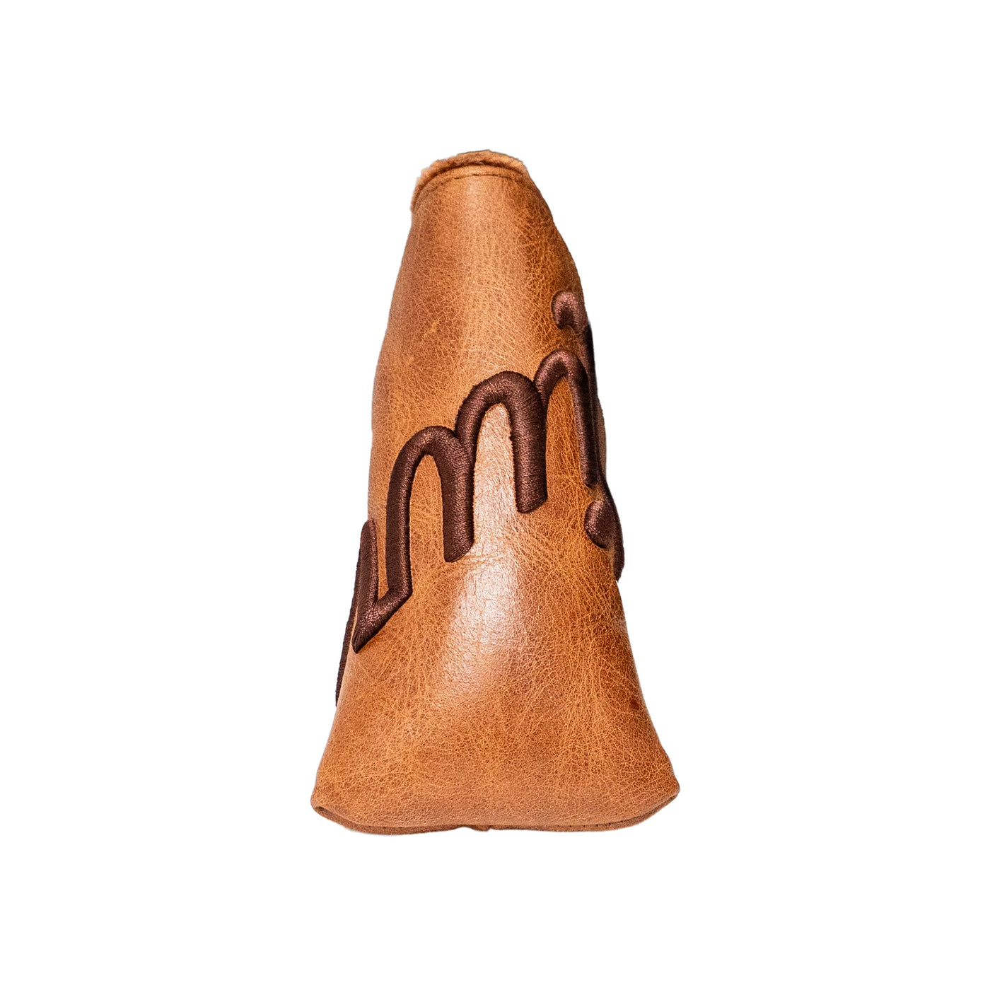 Pumpkin Leather Miura Script Blade Headcover