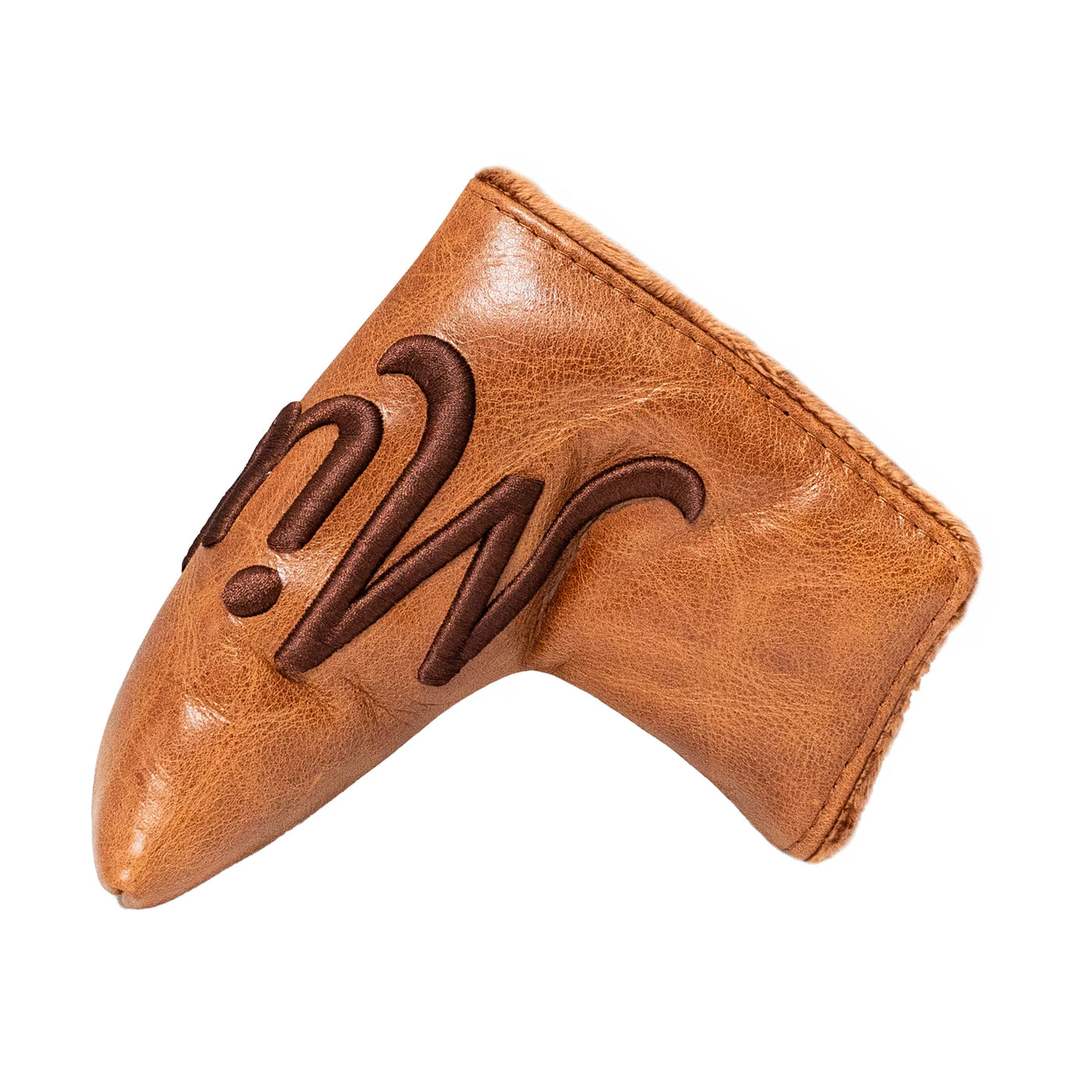 Pumpkin Leather Miura Script Blade Headcover