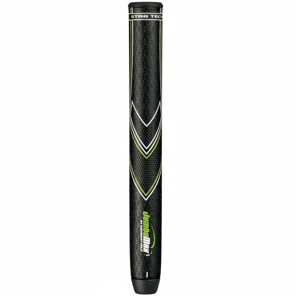 JUMBOMAX STR8 TECH TOUR NON-TAPERED SWING GRIPS - BLACK/GREEN