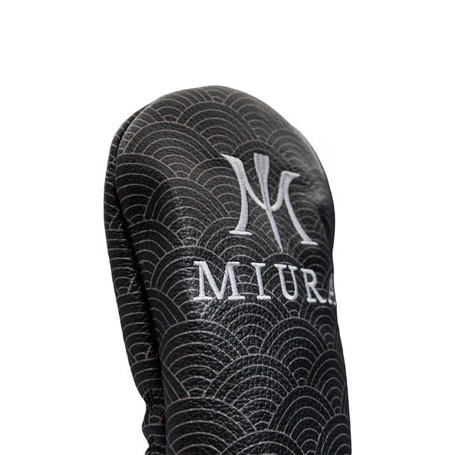 Black Leather Miura Seigaiha Pattern Driver Headcover