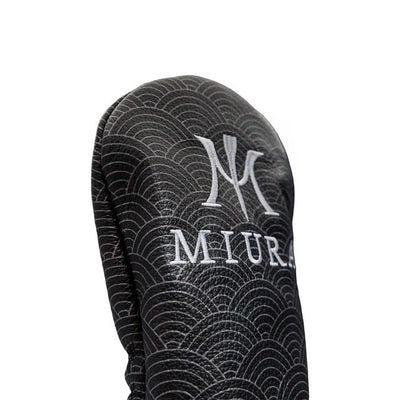 Black Leather Miura Seigaiha Pattern Driver Headcover