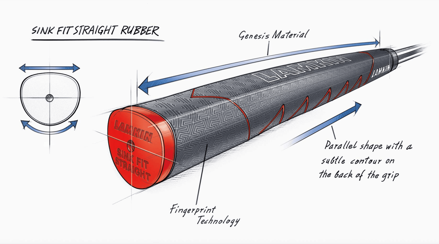 Lamkin Sinkfit Straight Rubber Putter Grip