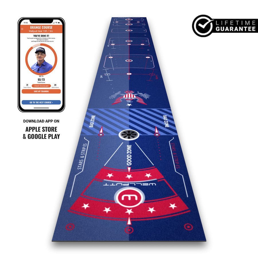 Wellputt 13ft Putting Mat – Stars and Stripes Special Edition ...